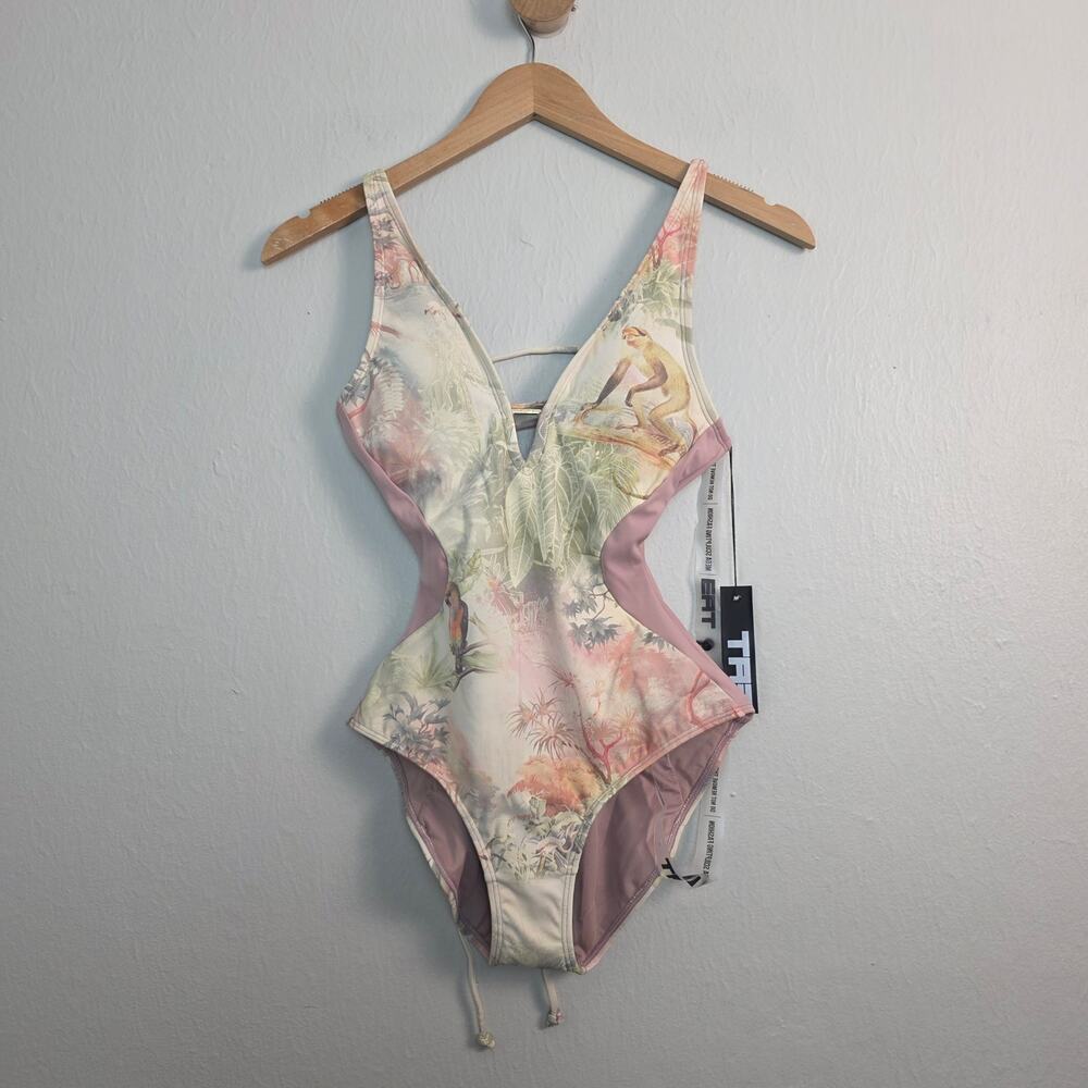 NWT TA3 Plungey Triangle Contour Cheeky One Piece Swimsuit XS/Regular